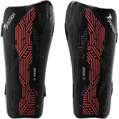 Precision Protège-tibias Football Origin.0 Strap noir-rouge medium