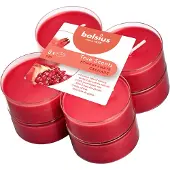 Bolsius Maxi-Lights Clear Cup True Scents Pomegranate
