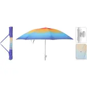 Koopman Parasol de jardin Multicolore 190x180cm Réglable Portable, Parfait pour la plage et la terrasse
