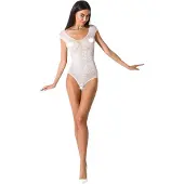 Passion BS064 - body résille blanc ouvert (S-L)