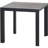 Siena Garden Silva Dining Tisch 80x80cm matt anthrazit / washed grey (80 x 80 x 74 cm)