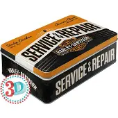 Harley Davidson Boîte Conservation Métal "Service" PLATE, DIM. : 7X16X23 CM