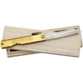 Higonokami Couteau pliant Damascus Folder Brass