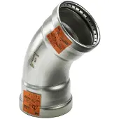 Viega Sanpress Inox XL Courbure 45° 76,1 Acier inoxydable/brillant, 482657 (Raccord à sertir)