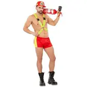 MOM Firefighter Man Costume Orange M-L Enfants