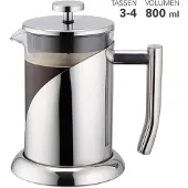 Weis Pot à filtre pressé 0,8L, Cafetière, Argent