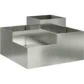 vidaXL Pot de fleurs de jardin Argent 100 x 100 x 48 cm Acier galvanisé