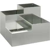 vidaXL Pot de fleurs de jardin Argent 80 x 80 x 60 cm Acier galvanisé