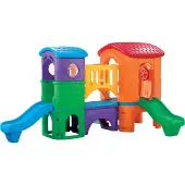 Step2 Clubhouse Climber Aire De Jeux Enfant Avec 2 Toboggans | Toboggan Pour Enfants | Aire De Jeux Enfant En Plastique