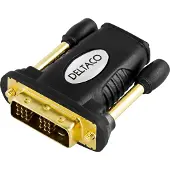 Deltaco adaptateur vidéo - HDMI Type A hun, Câble vidéo, Noir