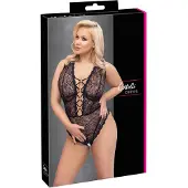 Cottelli Curves - body transparent grande taille - dentelle noire