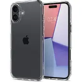 Spigen Crystal Hybrid - Crystal Clear - iPhone 16 (Apple iPhone 16), Coque pour téléphone portable, Transparent