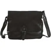 Harold's Cuir sac à épaule Submarine Messengerbag Black noir