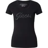 Guess Marciano Embro Script Logo Short Sleeve T-shirt Noir XL Femme