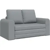 vidaXL Canapé-lit 60cm Tissu gris clair