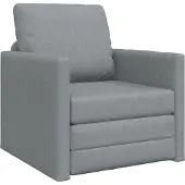 vidaXL Canapé-lit 60cm Tissu gris clair