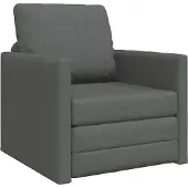 vidaXL Canapé-lit 60cm Tissu gris foncé