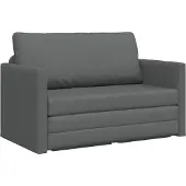 vidaXL Canapé-lit 110cm gris foncé Tissu