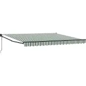 vidaXL Store à rallonge vert et blanc 400 x 300 cm