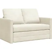 vidaXL Canapé-lit Crème 204 x 122 x 60 cm Velours