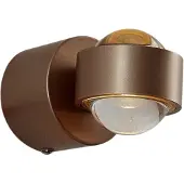 QAZQA Applique murale design bronze foncé avec LED IP44 - Lens