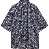 Desigual Chemise bleu / bleu foncé / vert / orange