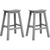 vidaXL Tabouret de bar 2 pcs Gris clair 52 x 43 x 73.5cm HDPE
