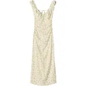 Bershka Robe d’été jaune / blanc