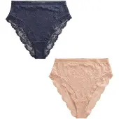 Next Slip beige / bleu marine