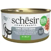 Schesir thon avec merlu (gelée) pâtée pour chat (boîte)