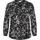 KAFFE CURVE Chemisier 'Bella' noir / blanc