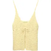 Pull&Bear Tops en tricot jaune pastel
