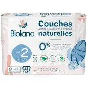 Biolane - Couches Naturelles Taille 2 - Ultra-Absorbant Pas de Fuite - 28 unités 28 pc(s) Bandage(S)