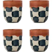 Bloomingville Coffret de 4 mugs Check