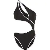 LASCANA Maillot de bain noir / blanc