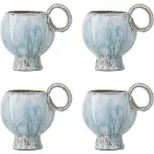 Bloomingville Ensemble de 4 mugs Avonlea bleus