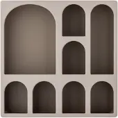 Bloomingville Armoire murale Graphia marron