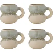 Bloomingville Ensemble de 4 mugs Luna bleus