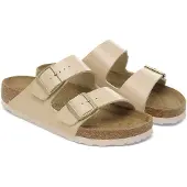 Birkenstock Arizona Birko-flor Lack Sandals Beige EU 41 Femme