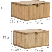 Relaxdays 2x bacs-de-rangement (30 cm, 2x)
