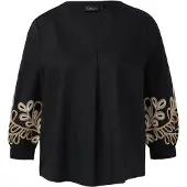 s.Oliver Black Label Chemisier beige / noir / blanc