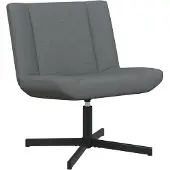 vidaXL Chaise pivotante gris foncé 63 x 75 x 76 cm Tissu