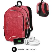 Subblim Urban Lock Sac à dos pour ordinateur portable 16'' Rouge Rouge One Size