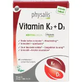 Physalis Vitamin K2 + D3 - 60 comprimés fondants
