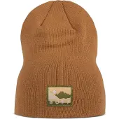 Buff Knitted Beanie Marron