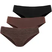 LASCANA Slip brun foncé / noir