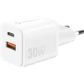 Forcell F-ENERGY Mini GaN III VT-35 chargeur de voyage avec 1 x Type C + 1x USB A, PD QC4.0 30W blanc