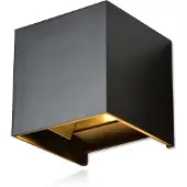 HOFTRONIC™ - Applique murale LED 7W 540lm 3000K IP65 Noir Cube dimmable