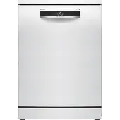 Bosch Série 6 SMS6ECW15E, Modèle sur pied, Grande taille (60 cm), Blanc,tactile, Chauffage par le bas, Chauffage par le haut, Couvercle rabattable
