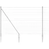 vidaXL Clôture en fil barbelé avec piquets, 25 x 1,6 m, acier galvanisé, argenté